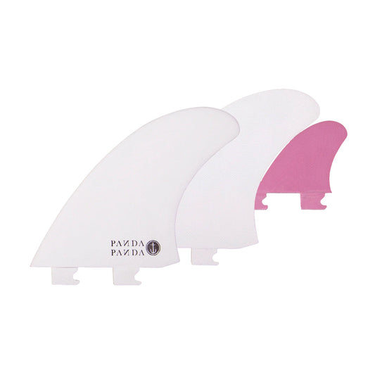 Panda Twin + Trailer - Large - White/Pink (Snap-In / FCS II)