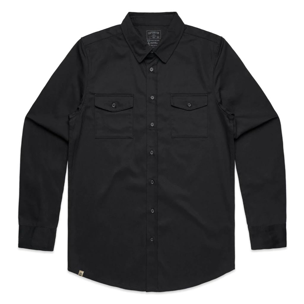 Military Shirt - Black - Captain Fin Co - UK